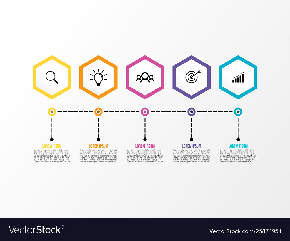 Infographic design template with options steps vector image Infographic design template with options steps
