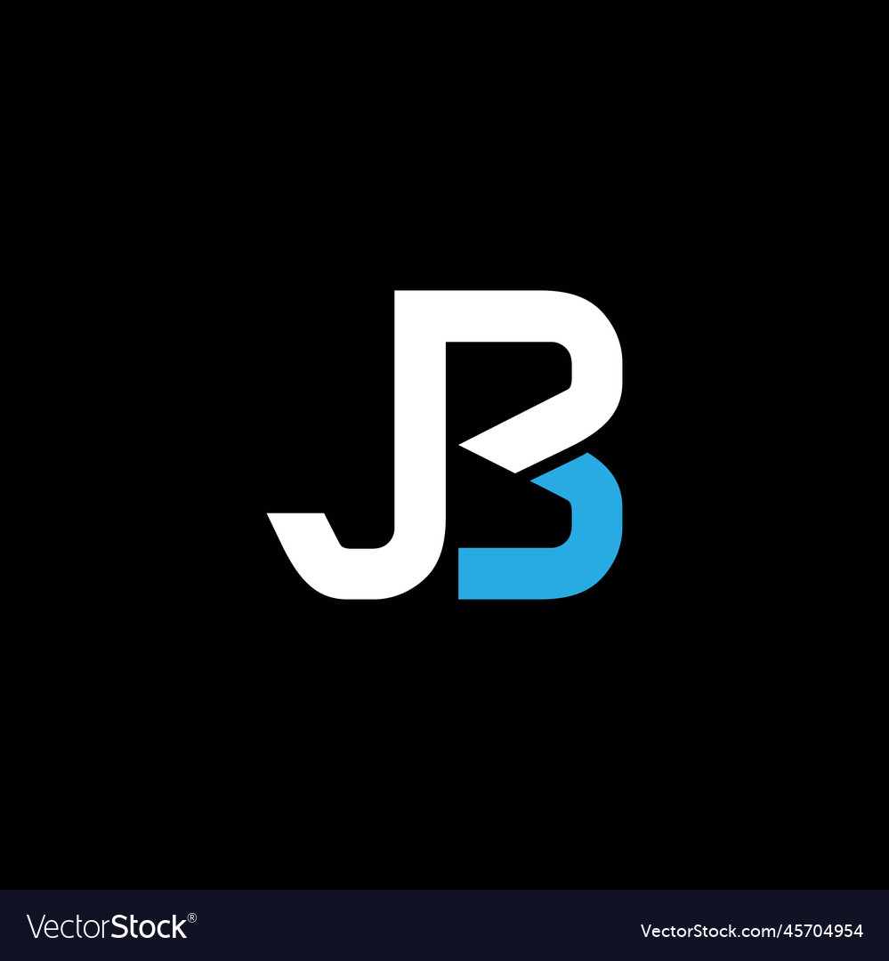 Jb or bj abstract outstanding professional Vector Image