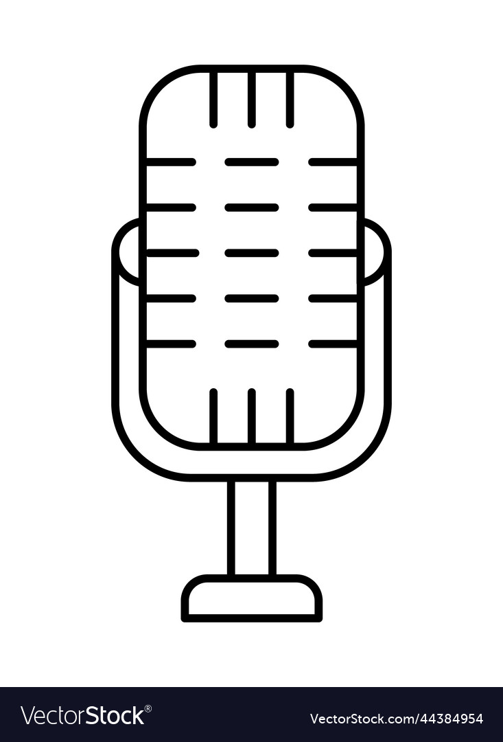 Retro microphone icon