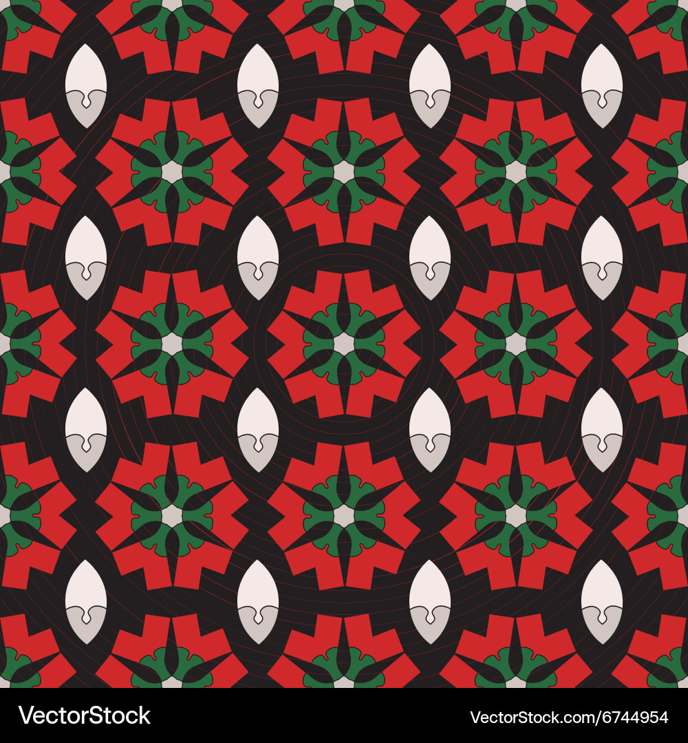 Seamless ornament pattern tile Royalty Free Vector Image