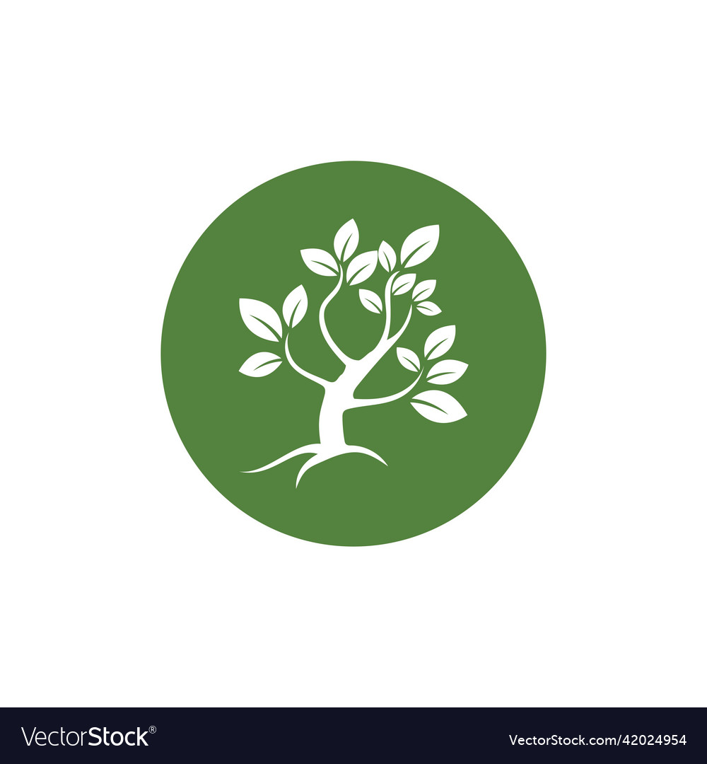 Tree logo template icon Royalty Free Vector Image