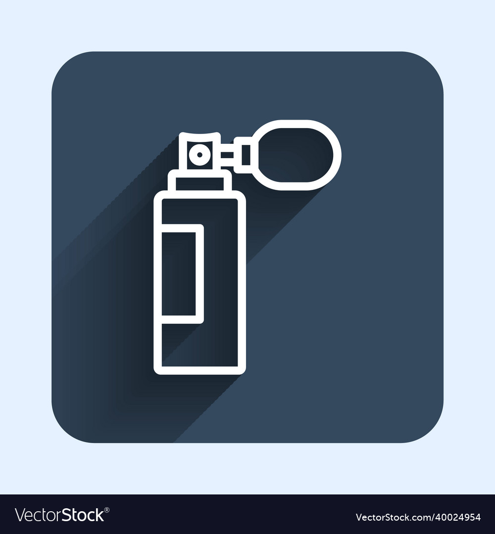 White line perfume icon isolated with long shadow Vector Image