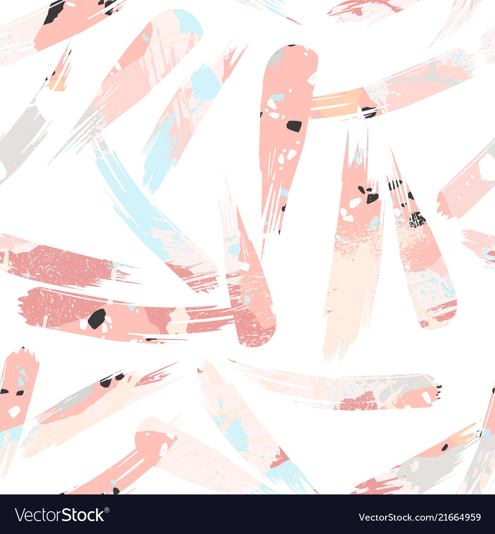 Abstract artistic seamless pattern with strokes vector image Abstract artistic seamless pattern with strokes