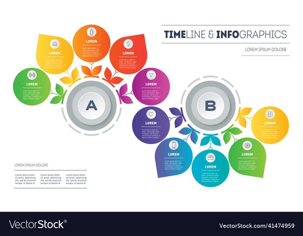 Business Präsentation mit Optionen Infografik