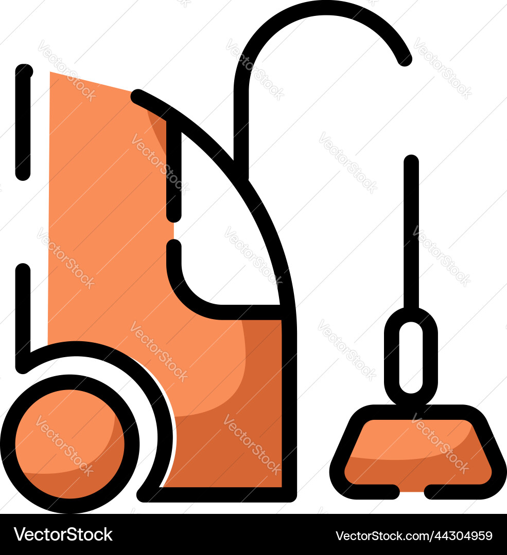 Household vacuum cleaner on a white background Vector Image