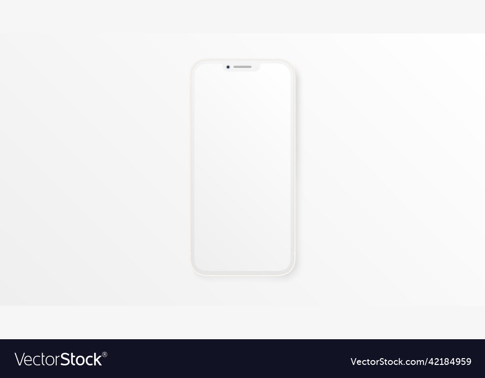 Minimalistic smartphone mockup front view total vector image Minimalistic smartphone mockup front view total