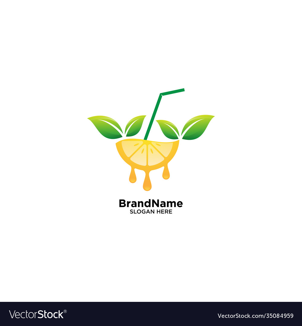 Orange juice logo design inspiration Royalty Free Vector