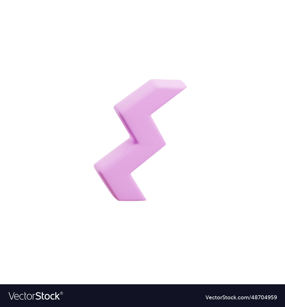 Realistic pink zigzag with shade 3d style