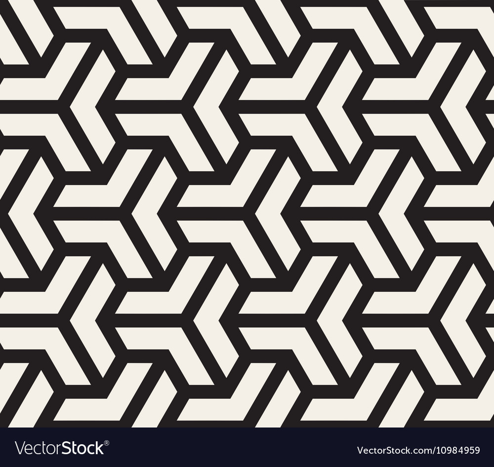 Seamless black and white geometric grid