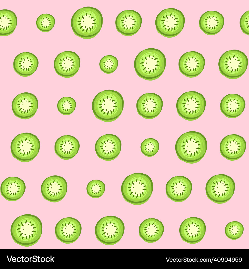 Seamless pattern with kiwi fruit background Vector Image