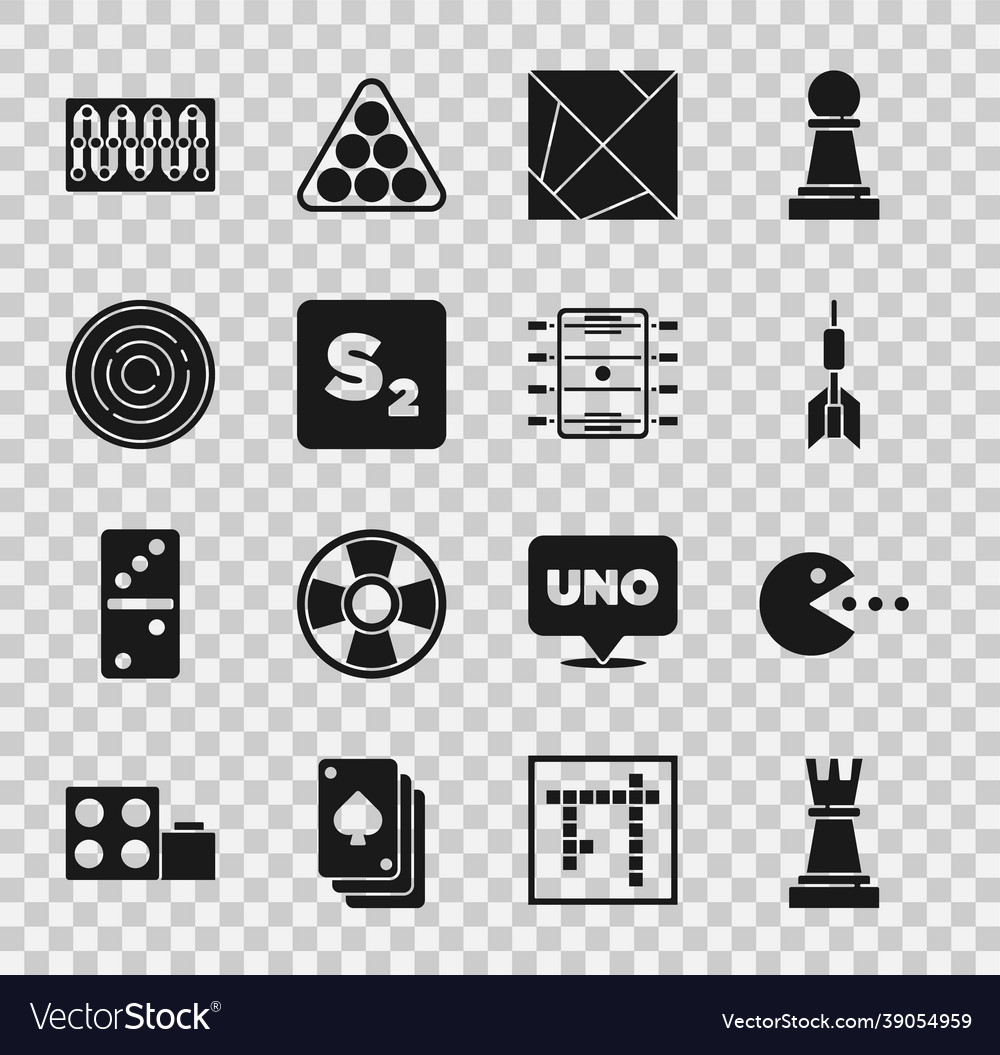 Set chess pacman with eat dart arrow rubik cube