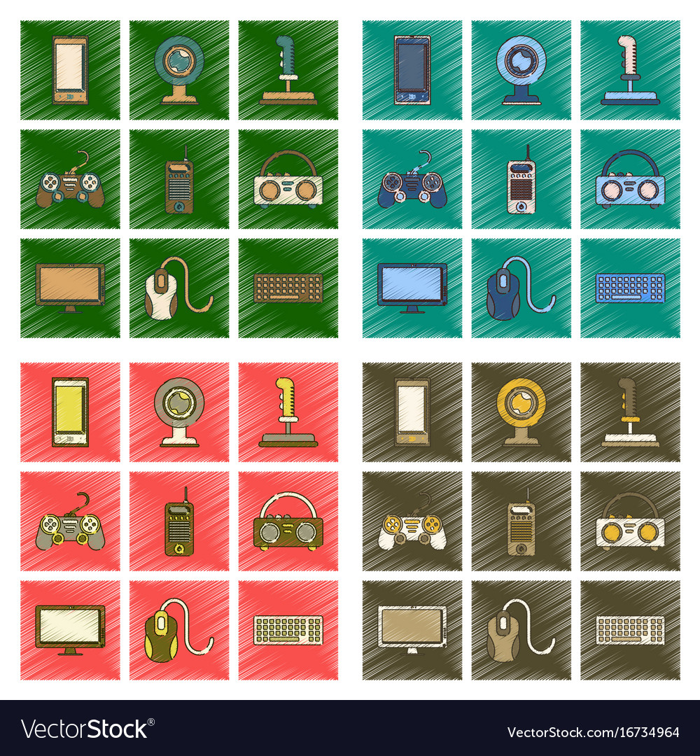 Assembly flat shading style icon technology