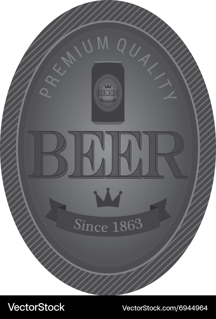 Beer label Royalty Free Vector Image - VectorStock