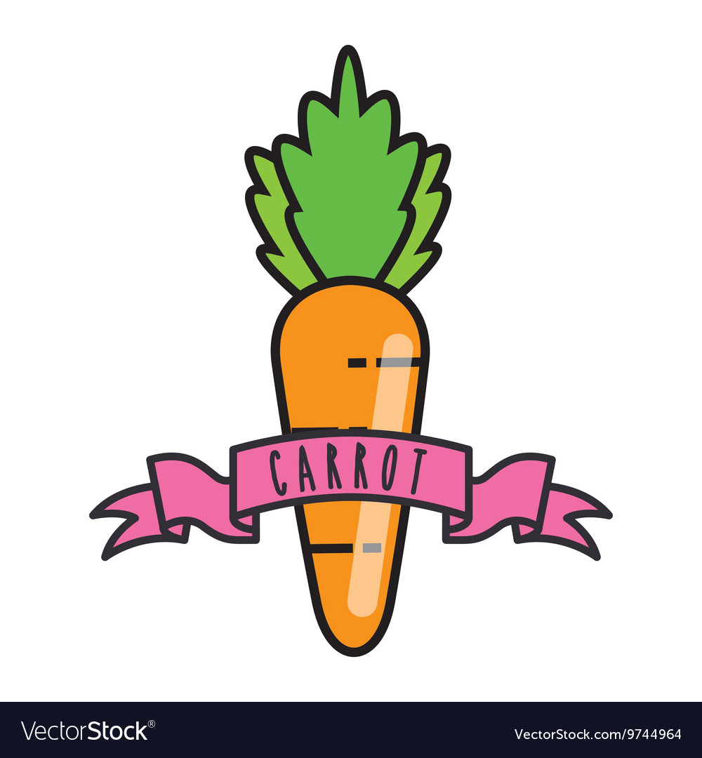 Carrot icon organic food design graphic