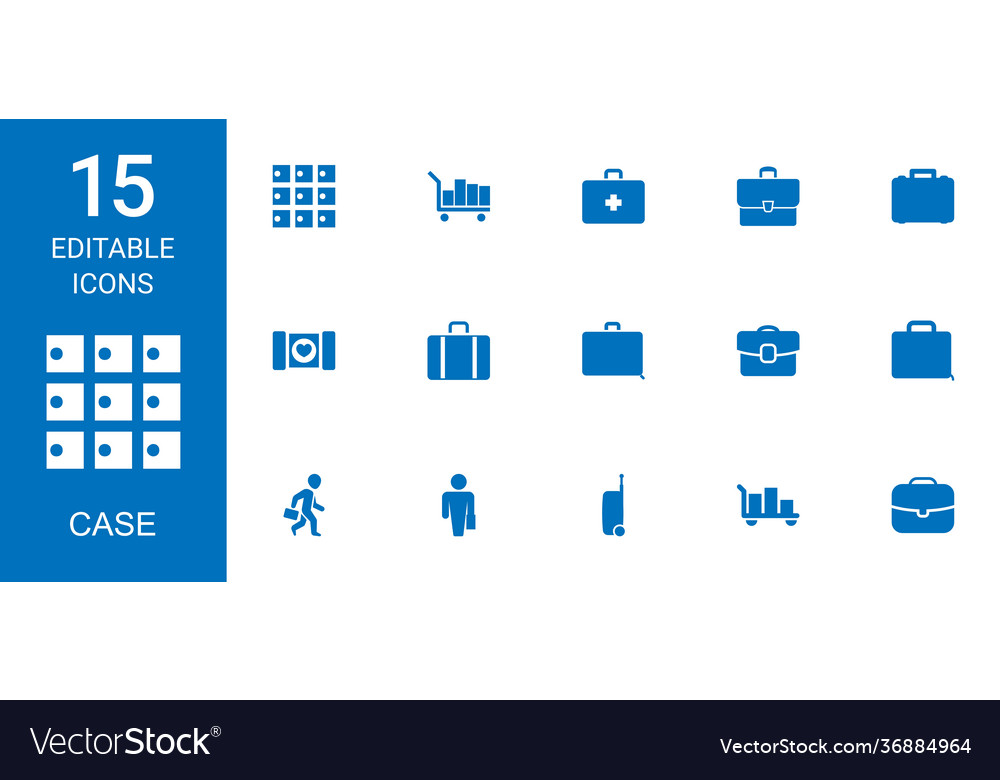 Case icons Royalty Free Vector Image - VectorStock