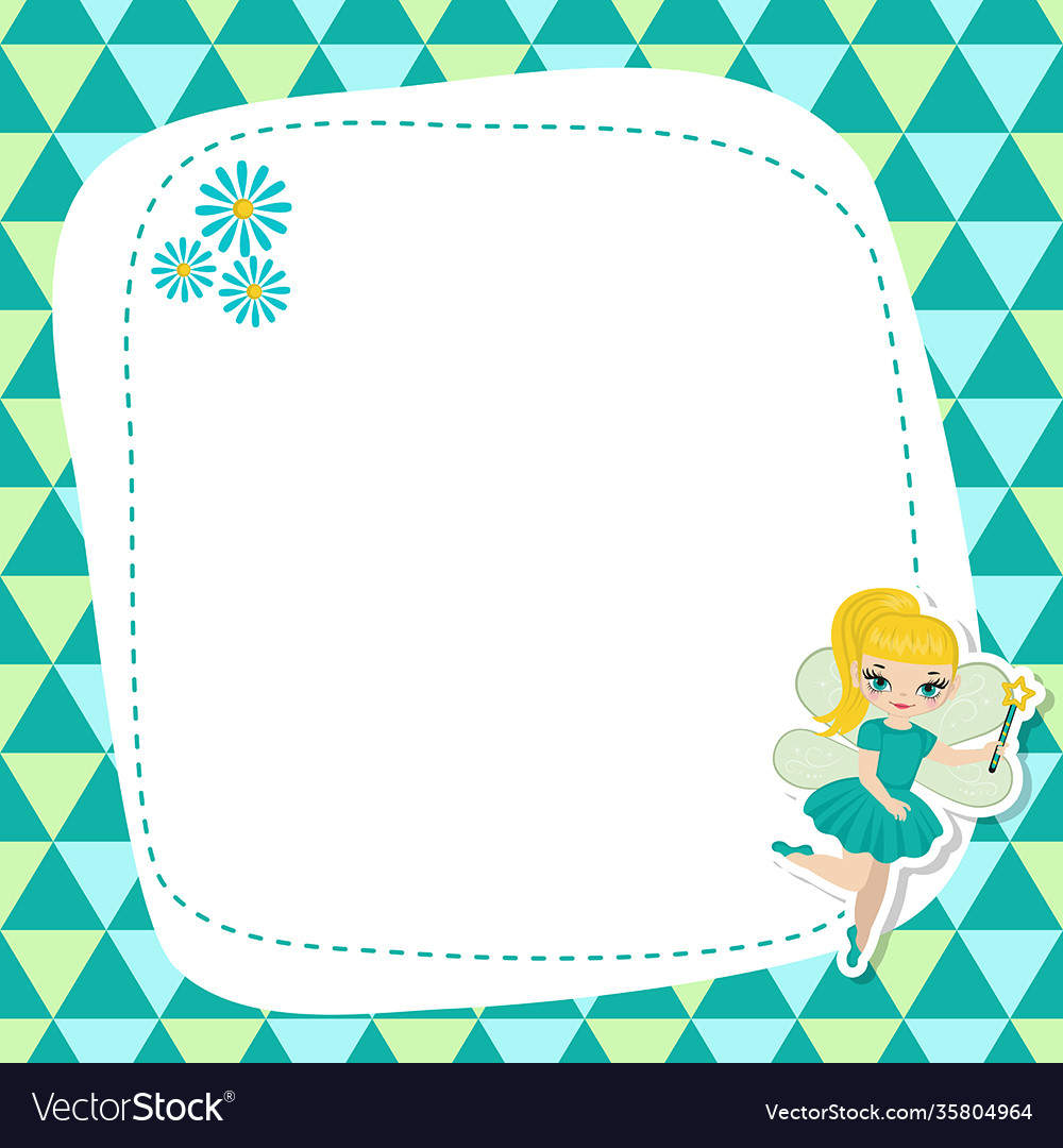 Greeting card with cute fairy