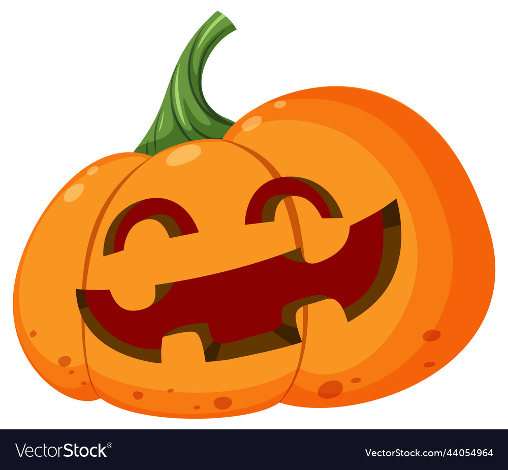 Halloween pumpkin cartoon style Royalty Free Vector Image