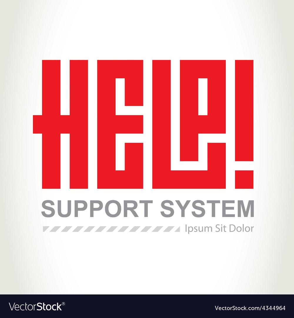 Help - support system logotype Concept logo design