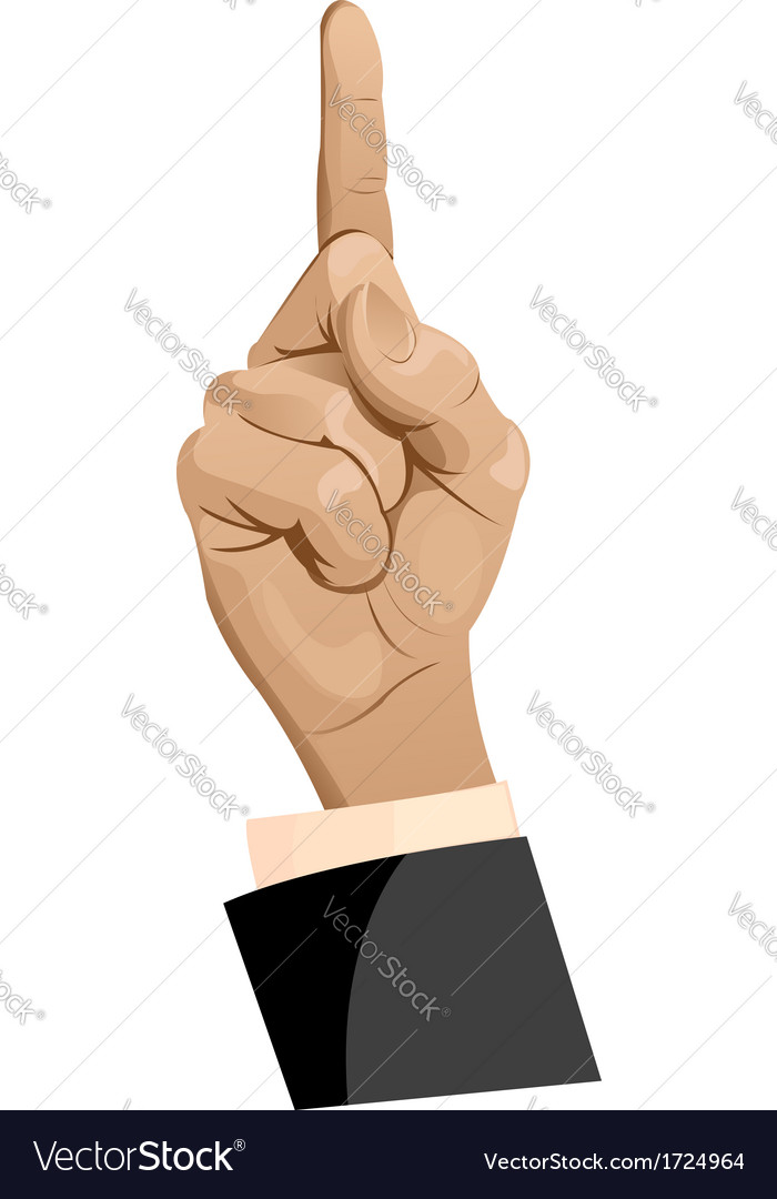 Man hand with number one symbol