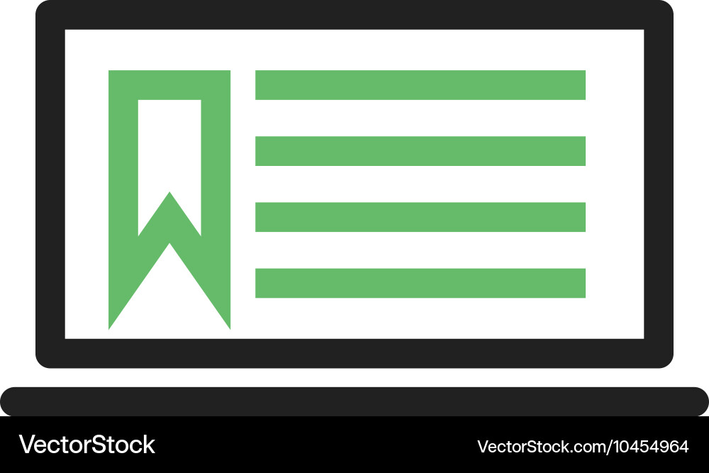 Notes on laptop Royalty Free Vector Image - VectorStock