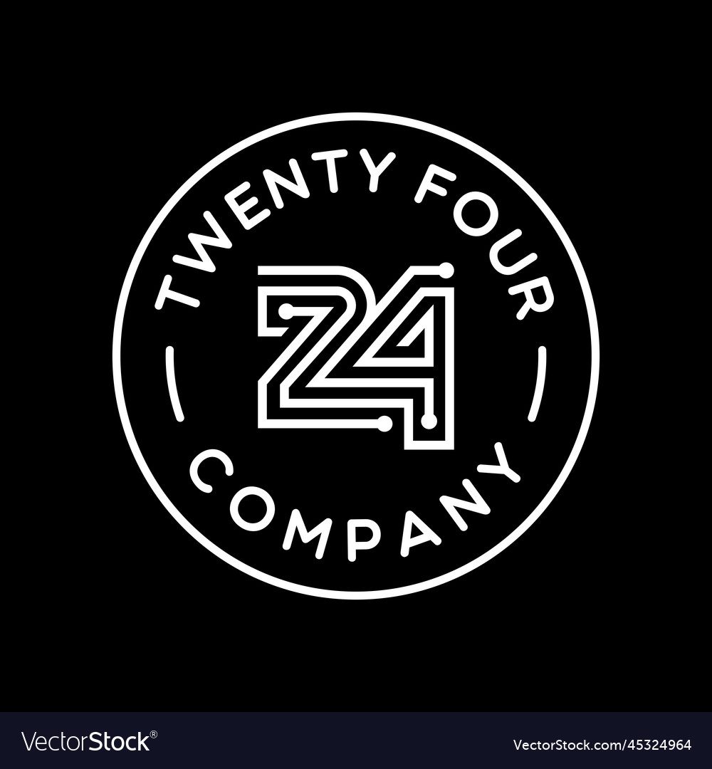 Number 24 Birthday Logo