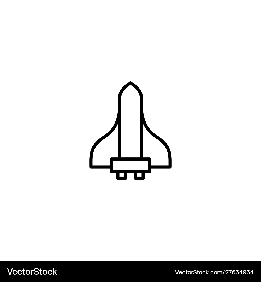 Rocket space ship icon Royalty Free Vector Image