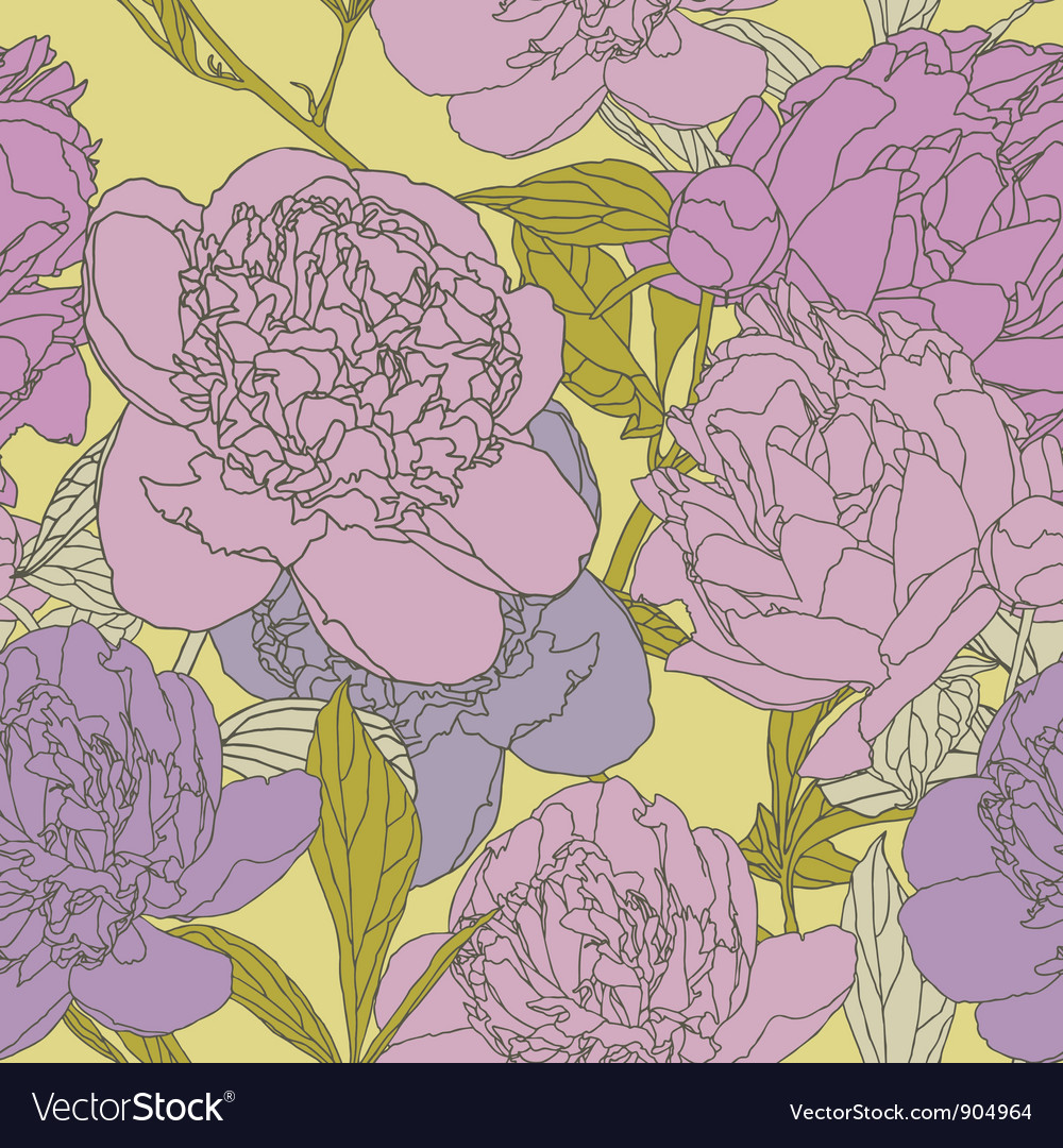 Seamless pattern with flowers Royalty Free Vector Image