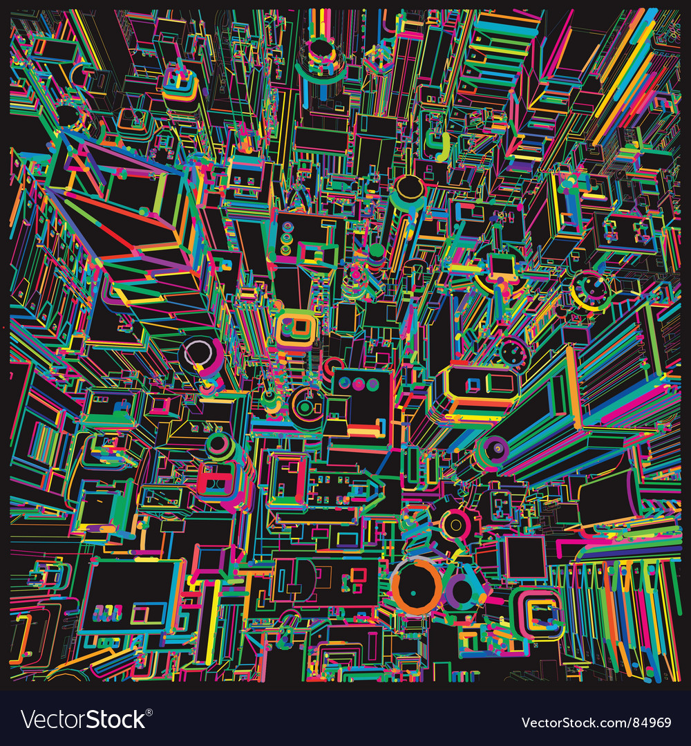 abstract city royalty free vector image vectorstock