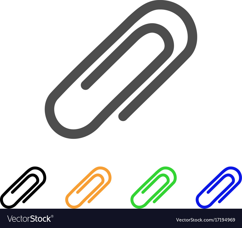 Attach paperclip flat icon Royalty Free Vector Image