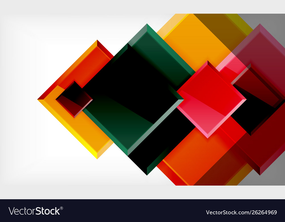 Colorful square and rectangle blocks background Vector Image