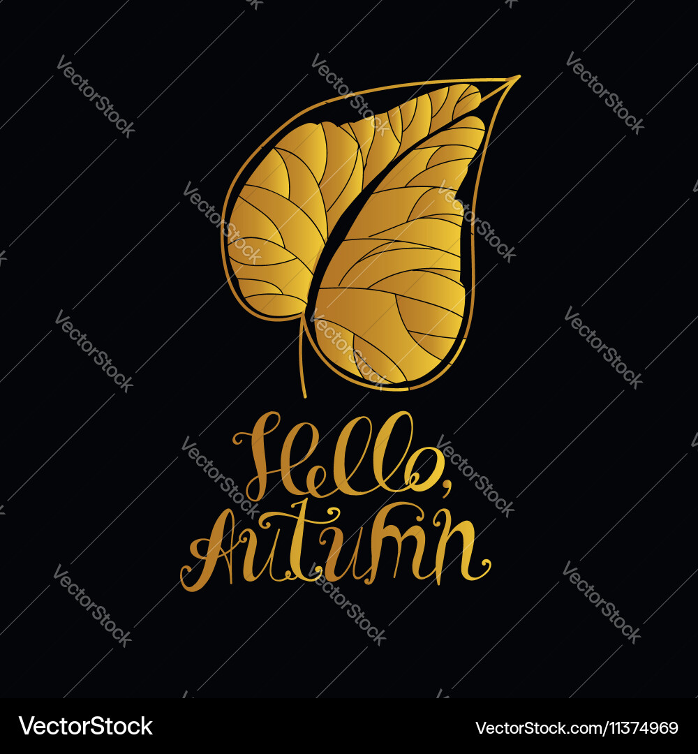 Hello autumn Royalty Free Vector Image - VectorStock