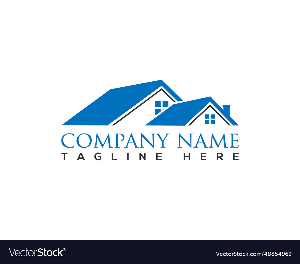 Modern home property and real estate logo design Vector Image