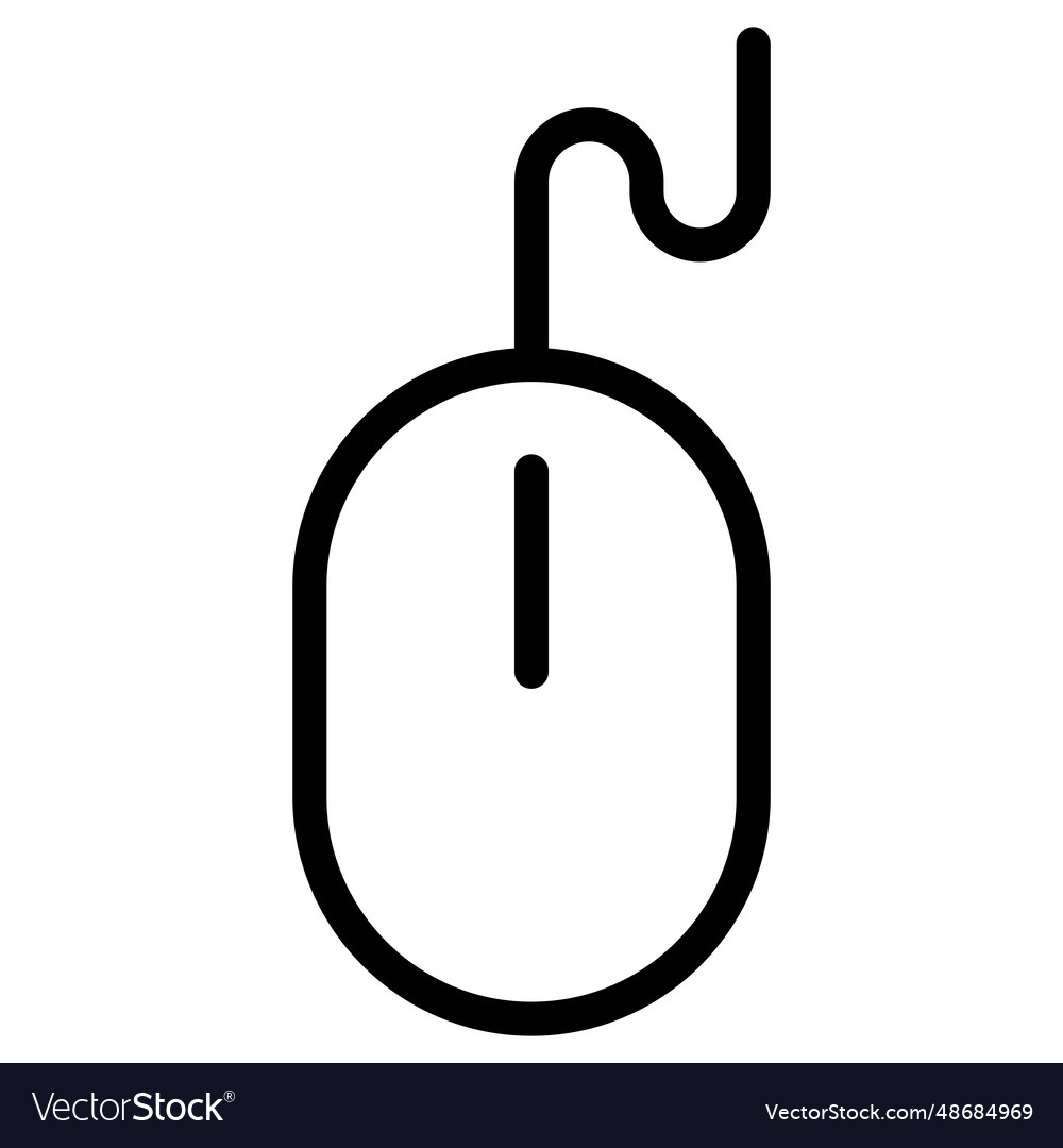 Mouse icon isolated on white background computer vector image Mouse icon isolated on white background computer