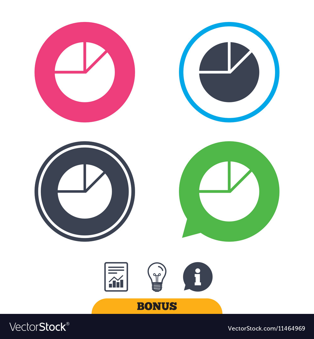 Pie chart graph sign icon diagram button