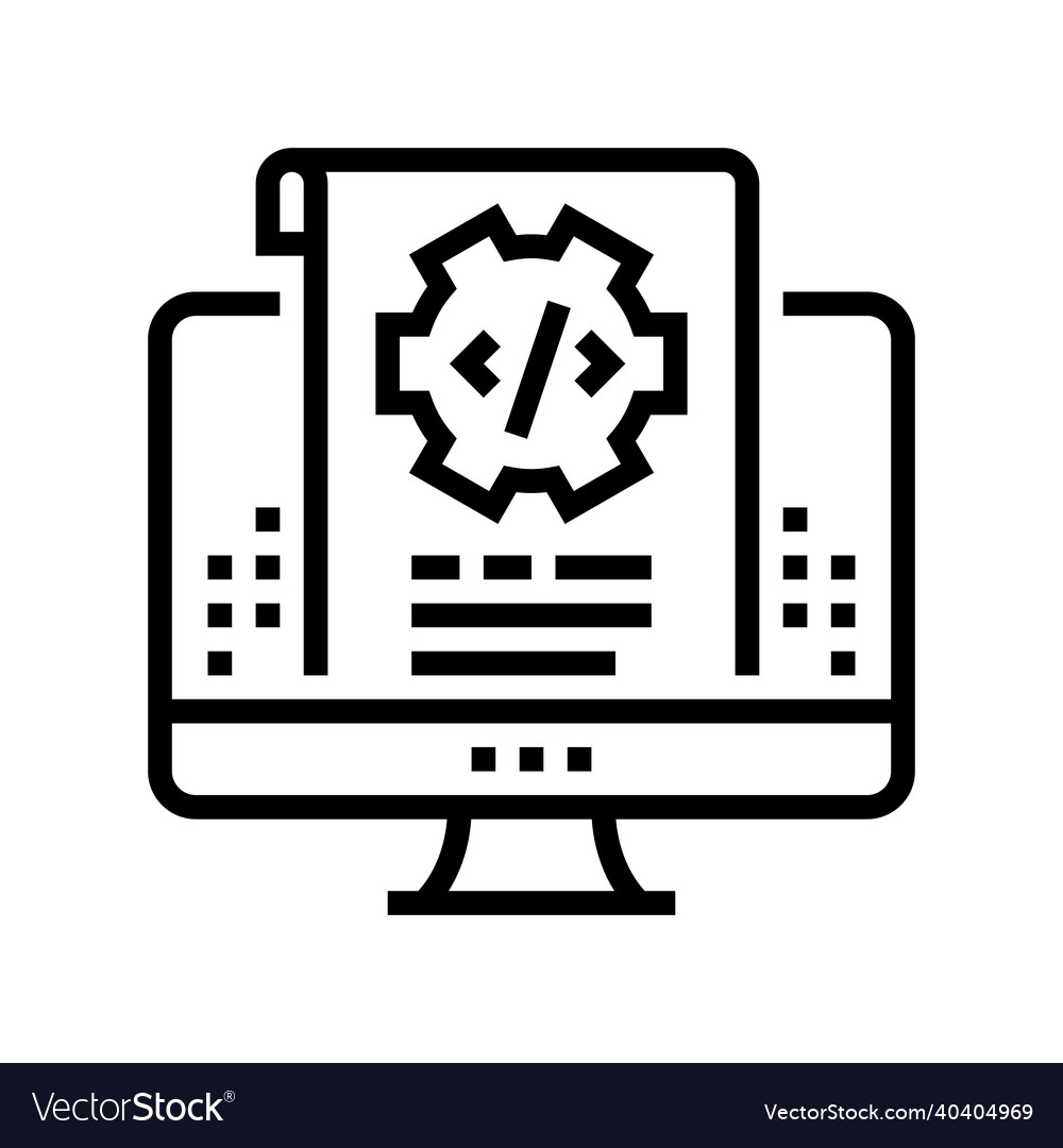 Script code line icon