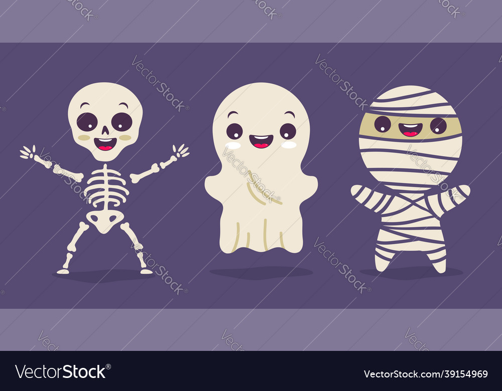 Set of children in costumes vector image Set of children in costumes