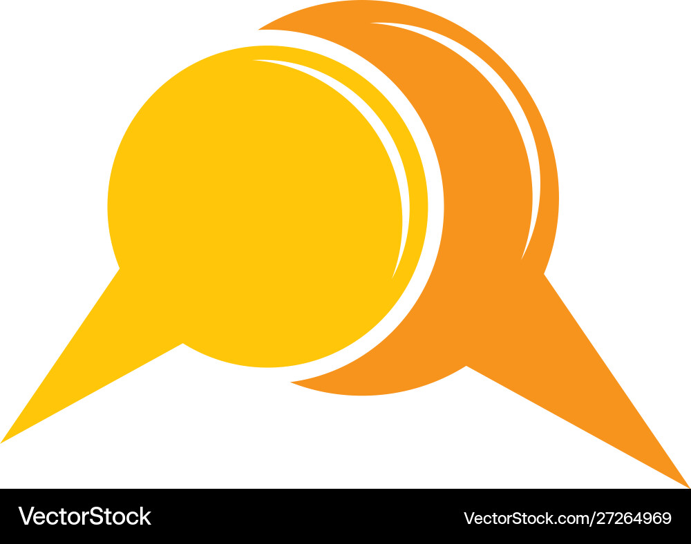 Speech bubble logo Royalty Free Vector Image - VectorStock