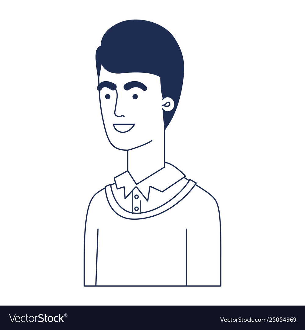 Young man avatar character Royalty Free Vector Image