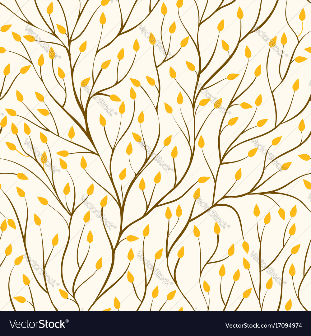 Beautiful seamless pattern with tree branches and Vector Image