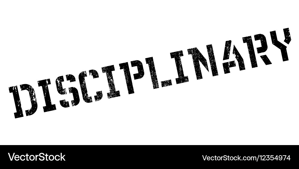 Disciplinary rubber stamp Royalty Free Vector Image