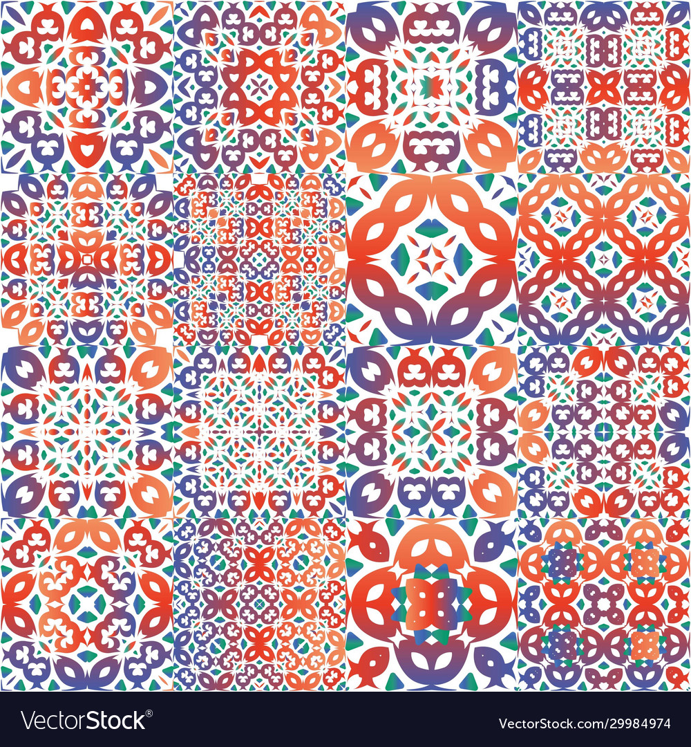 Ethnic Colored Ornament In Ceramic Tile Royalty Free Vector