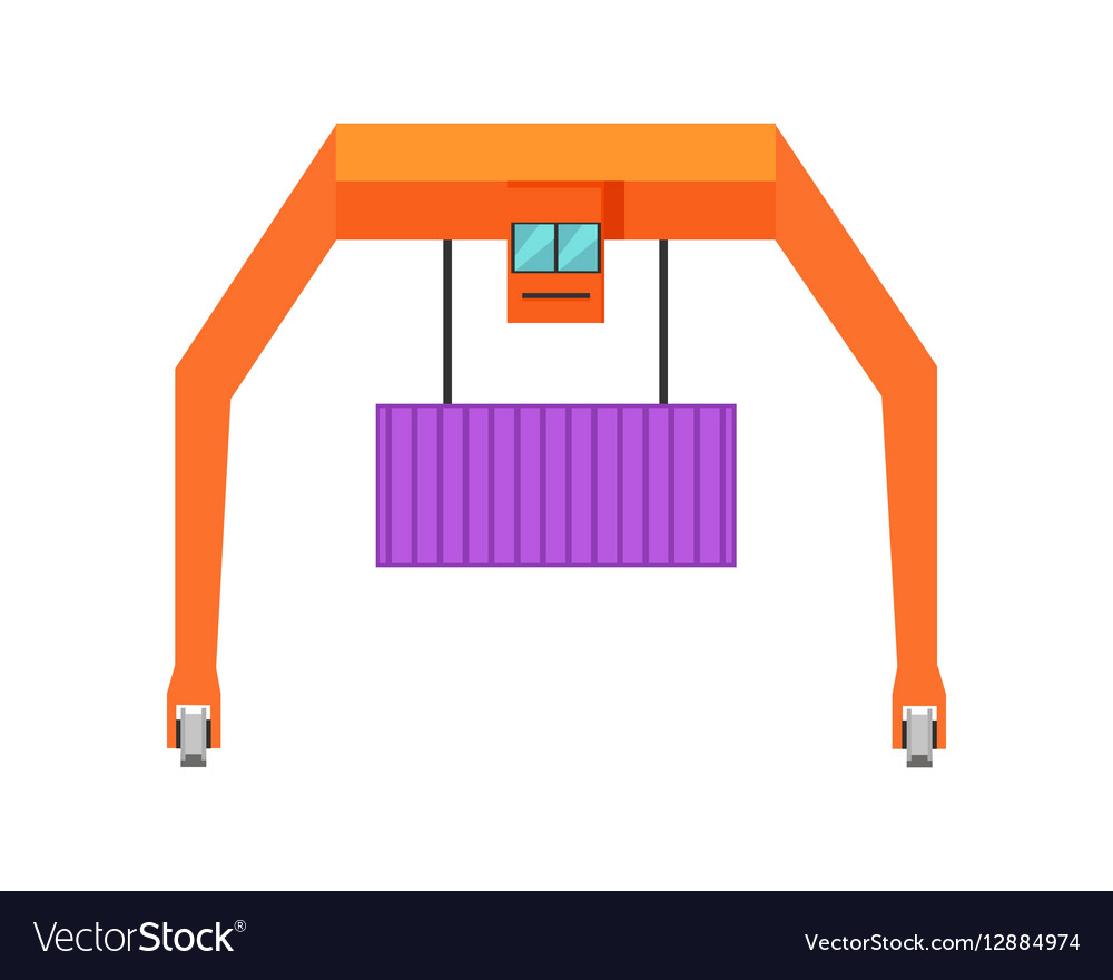 Industrial crane loading container