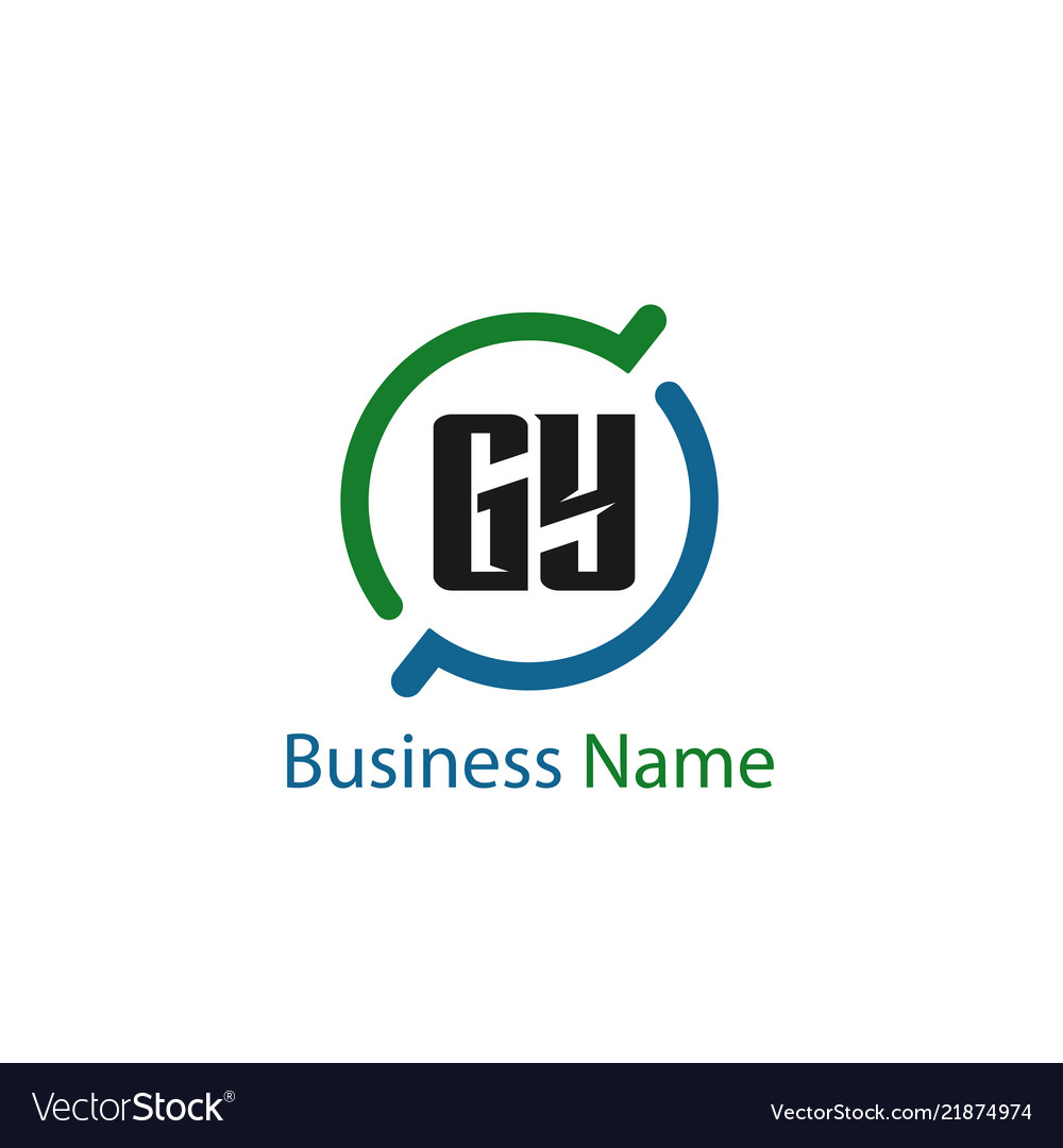 Initial letter gy logo template design