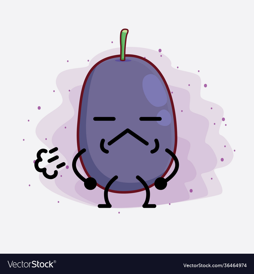 Java plum fruit cute character with simple face