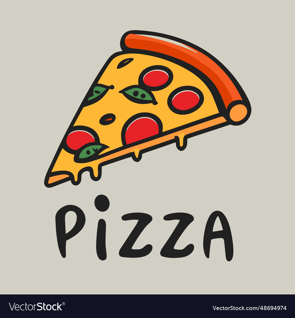 Pizza slice logo Royalty Free Vector Image - VectorStock