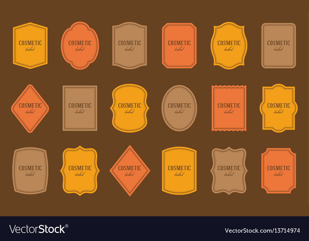 set of product label templates different shapes vector image product label templates