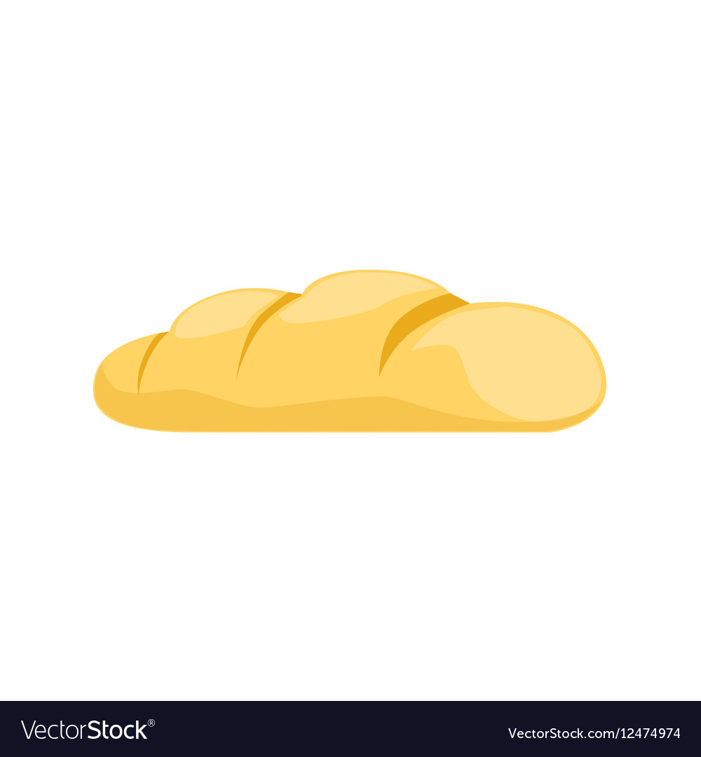 White bread isolated icon from set