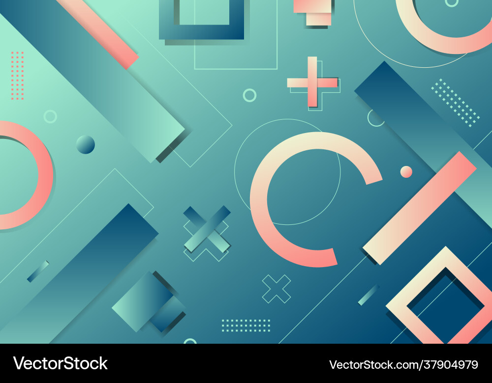 Abstract background geometric gradient shape Vector Image