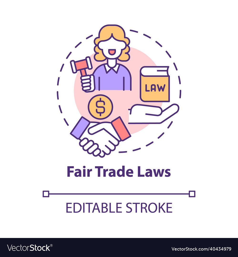 Fair trade laws concept icon