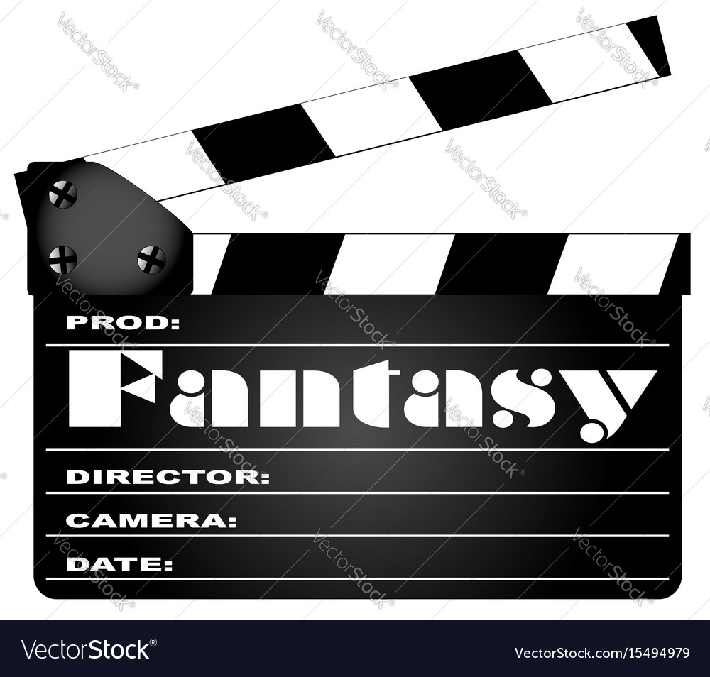 Fantasy movie clapperboard